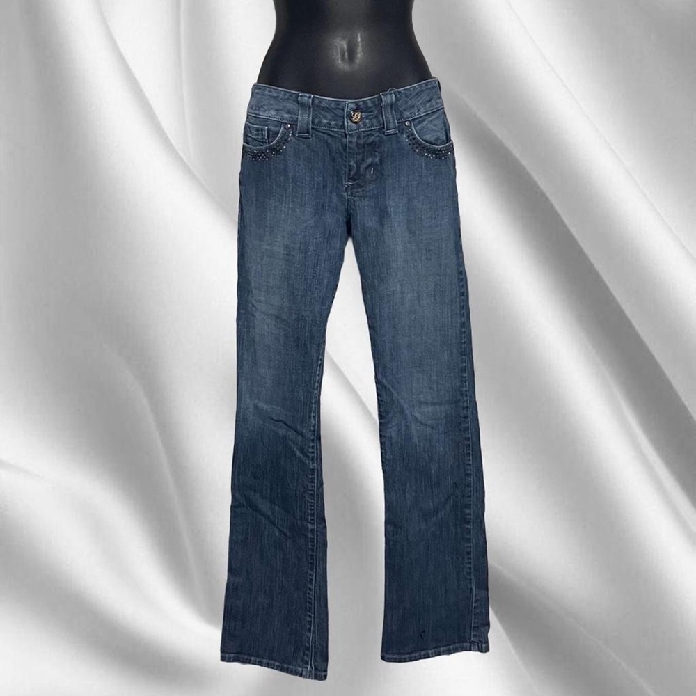 Guess Rose Rhinestone Low Rise Jeans - Picture 2 of 8